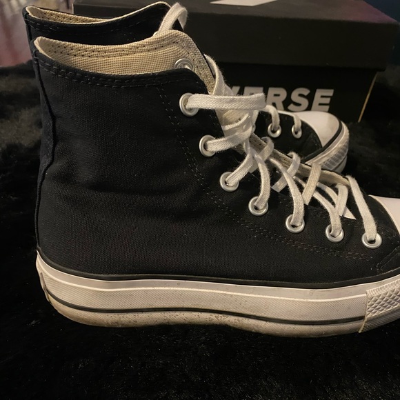 Converse Chuck Taylor All Star Lift Platform Canvas Sneakers Size 8 With Box - Picture 8 of 9